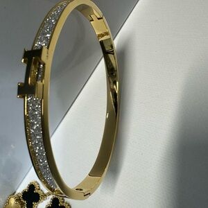 Gold H Bracelet/bangle